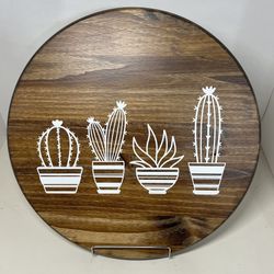 Wooden Tabletop Lazy Susan 17”