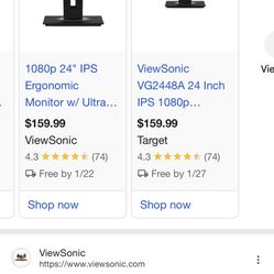 Viewsonic Vg2448a Monitor 