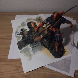 Deathstroke Statue(DIAMOND SELECT TOYS) & Poster Combo 