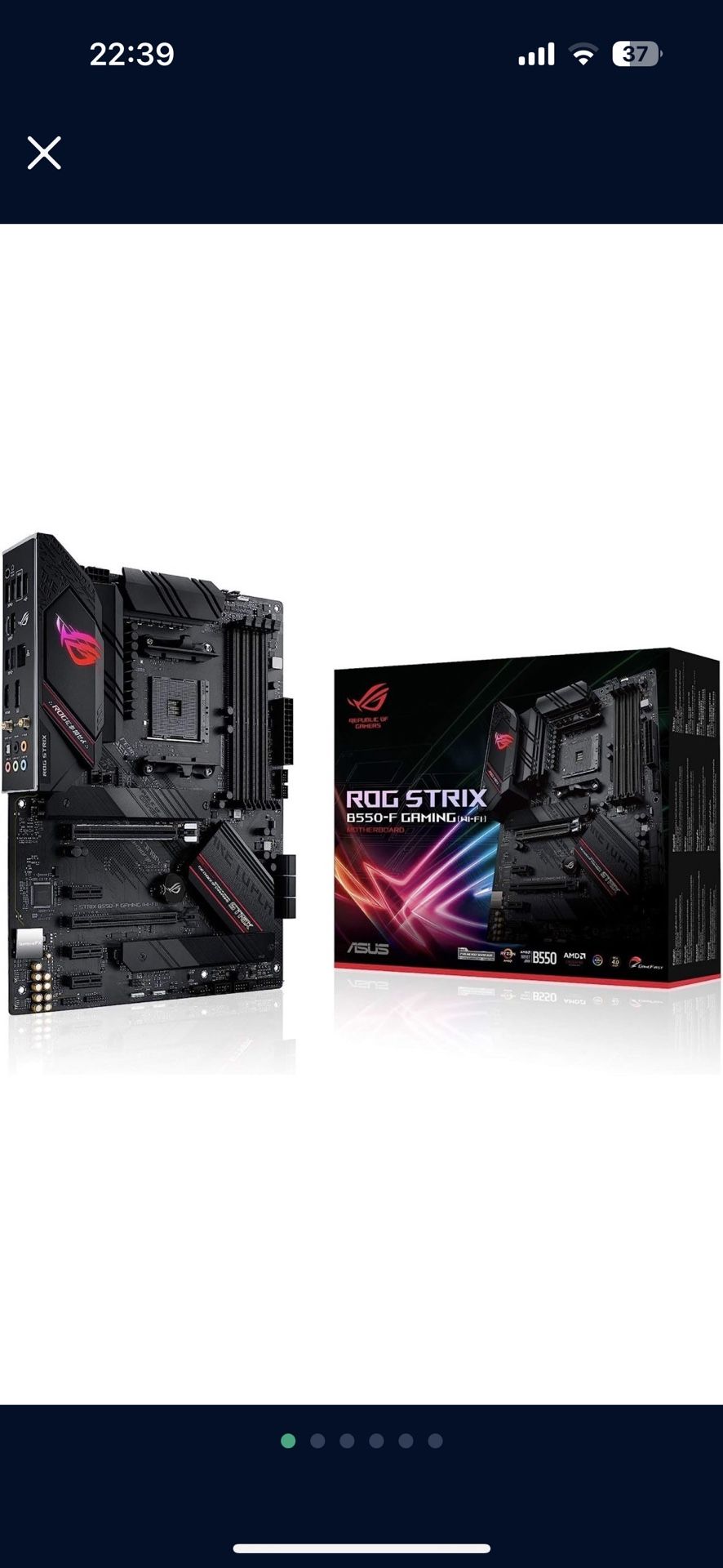 ASUS ROG Strix B550-F Gaming AMD AM4 ATX Motherboard with WiFi 6, PCIe 4.0, 2.5Gb LAN, HDMI 2.1, Aura Sync