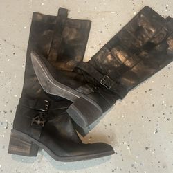 Ladies Donald J Pintor, Black Boots Size 8M,