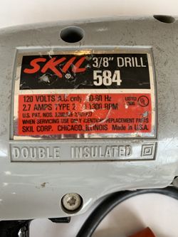 Skil 584 3/8” variable speed & reversible drill.
