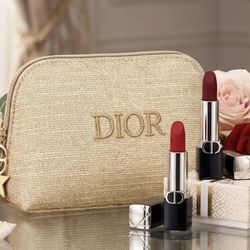 Dior Lipstick Gift Set With Pouch New Authentic, MRSP $250