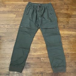 Denim House Olive Drab Camo Cargo Joggers Size Men S Small Fits 30,31,32 