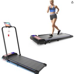 Treadmill Under Desk Walking Pad,2 in 1 Folding Treadmill for Home/Office with Remote Control and APP