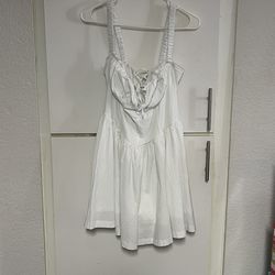 White babydoll mini dress XL