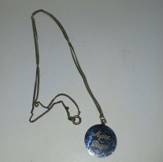 Vintage 53-57 beta club necklace Engraved myra dean