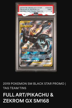 Pokemon Pikachu&zekrom tag team psa