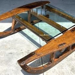 Antique Mid 1800’s Logging Sled Converted To Amazing Coffee Table 
