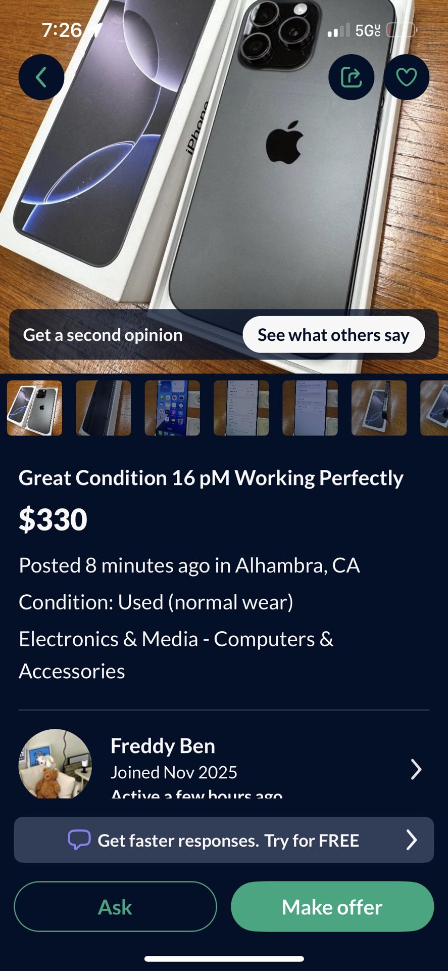 Great Condition 16 pM Working Perfectly