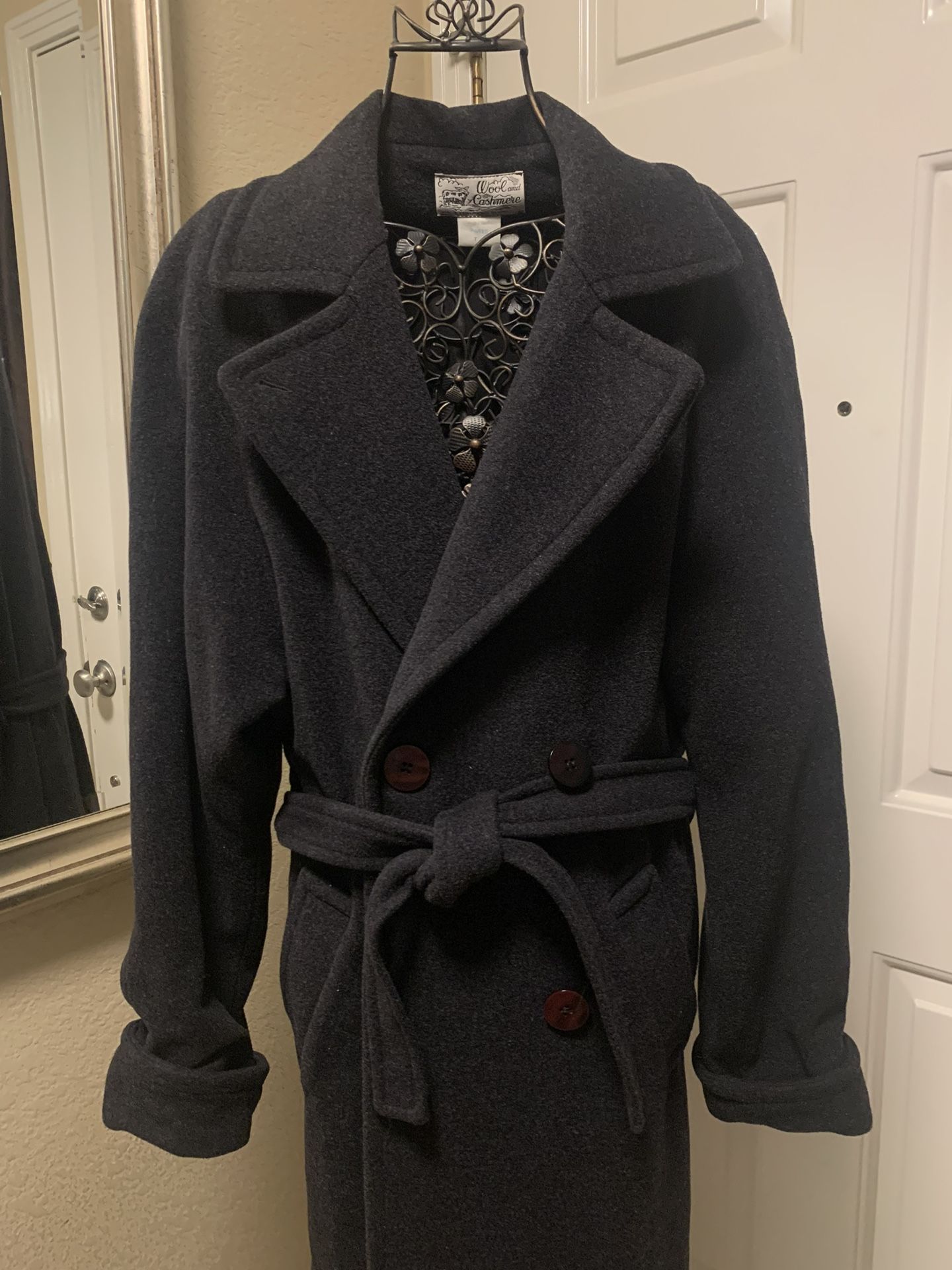 Wool & Cashmere Long Coat For Women