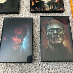 Universal Horror Monsters framed art