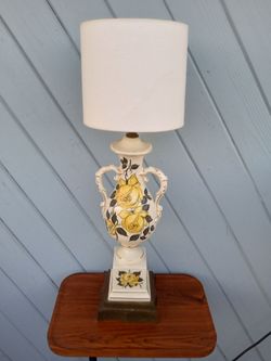 1950s Beautiful Porcelain Lamp. Lampshade is no original and free to you. Make an offer.