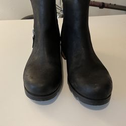 Sorel Boots Black Suede Waterproof Size 6.5