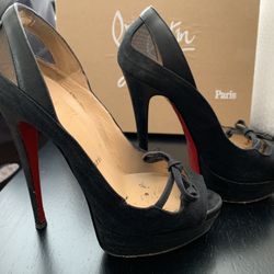 Black Louboutin Open Toe