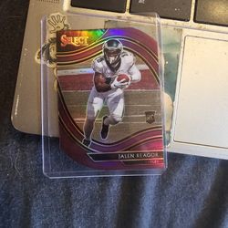 Jalen Reagor 2020 Panini Select Purple Prizm Die Cut Football Card 
