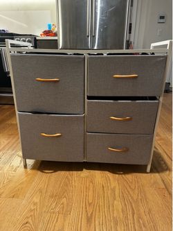 Grey Fabric Dresser