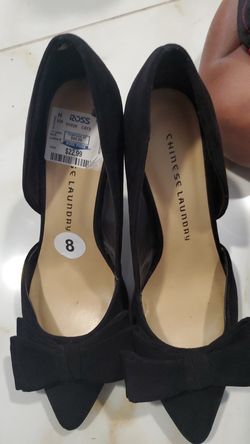 Black bow heels 👠