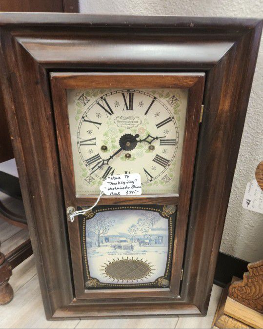 "Home To Thanksgiving" Westminster Chime Clock