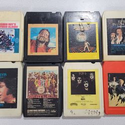Vintage 8 track Lot Kiss Beatles Elvis Simon & more