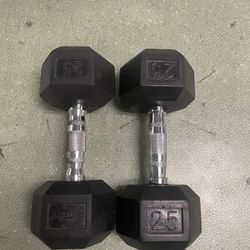 25 Lb Dumbbells 