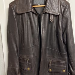 L Genuine Leather Women Jacket 