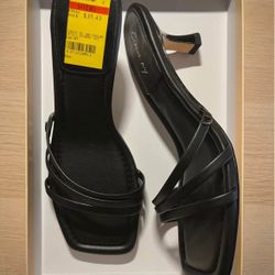 2-inch Black Strapped Heels