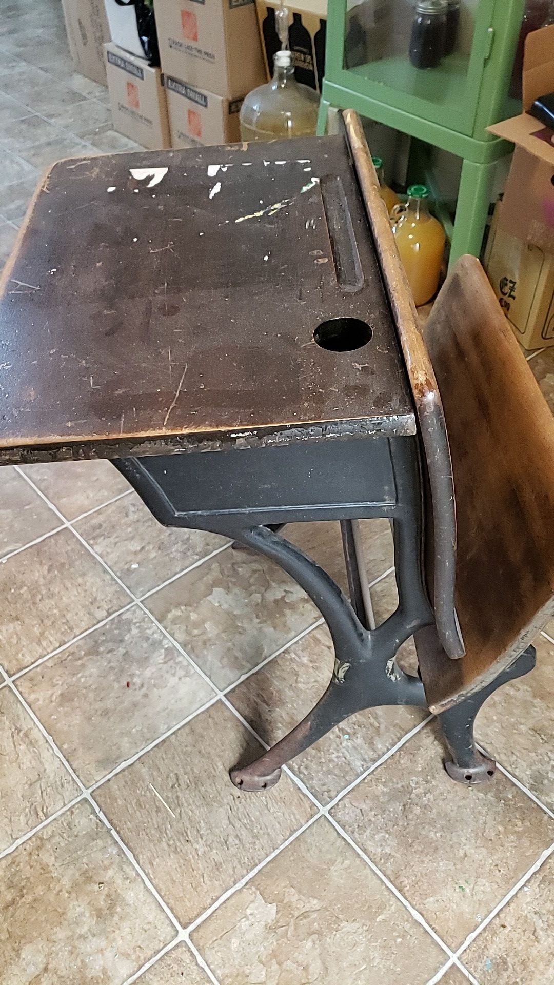 School desk chair old