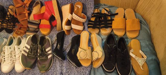 Mixed Women's Shoes Lot – Sandals, Sneakers, Wedges