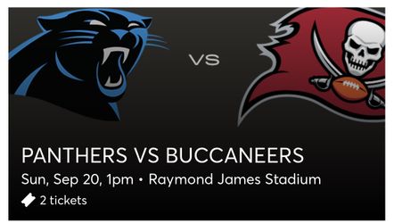 Bucs Panthers season opener tickets
