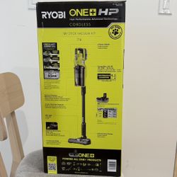 RYOBI ONE+ HP 18V Cordless Pet Stick Vacuum Cleaner Kit with 4.0 Ah HIGH PERFORMANCE Battery and Charger