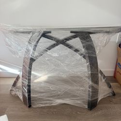 High Dining Glass Table, Glass Coffee Table, Glass Hallway Table.