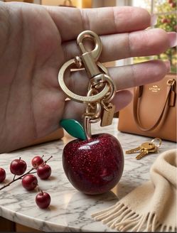 Coach Apple Keychain  Charm Brand new in box ❤️ No Tags brand NIB RARE LIMITED