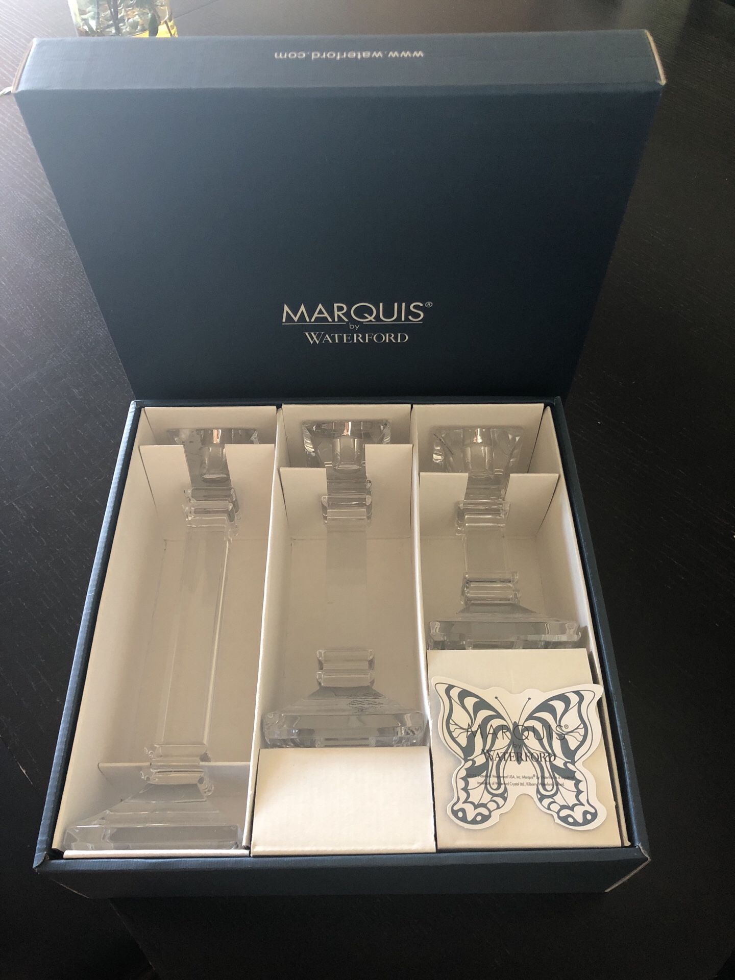 Brand NEW Marquis Waterford Candlesticks crystal