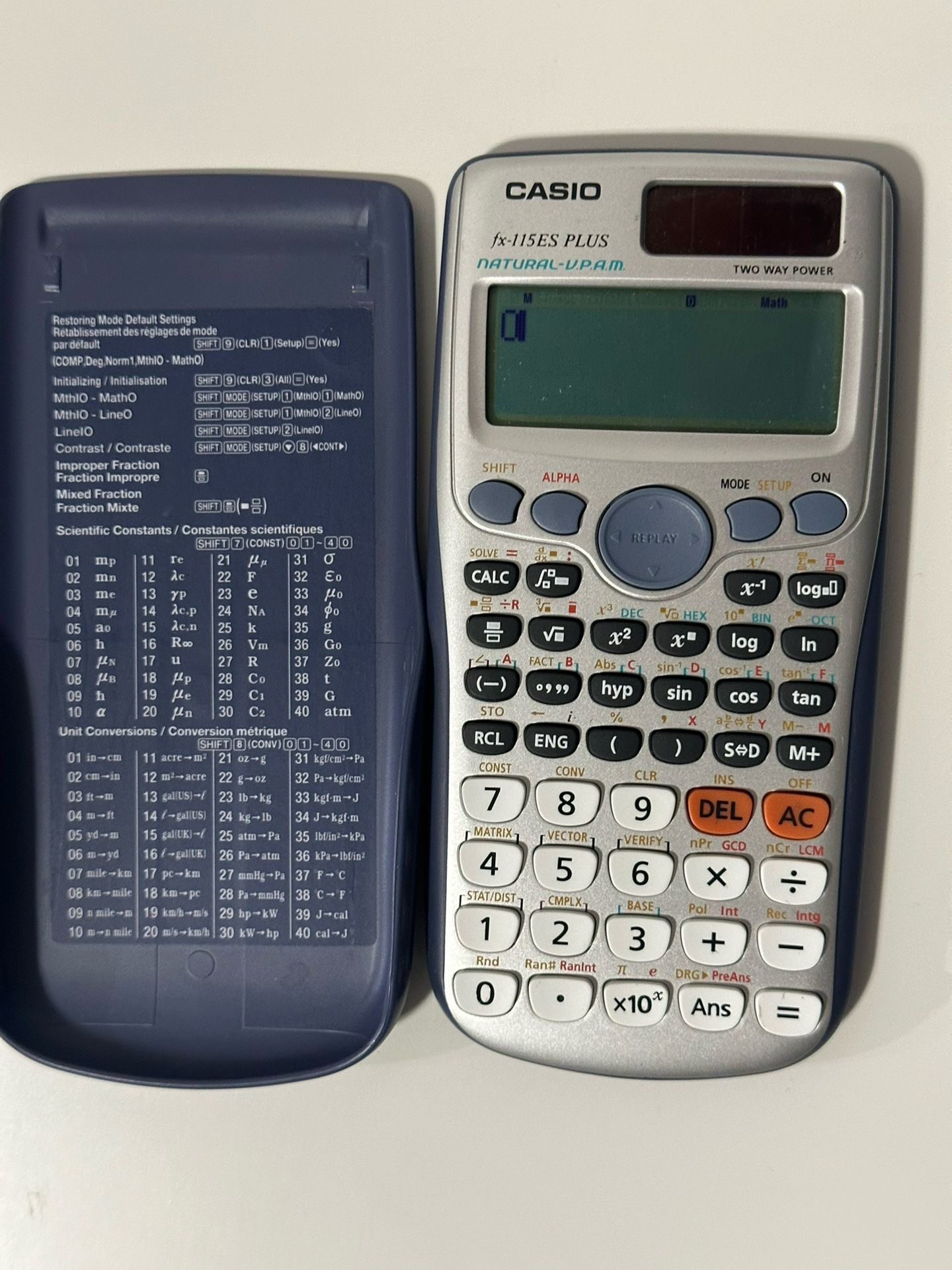 Casio FX-115ES Scientific Calculator W/ Cover TESTED WORKING