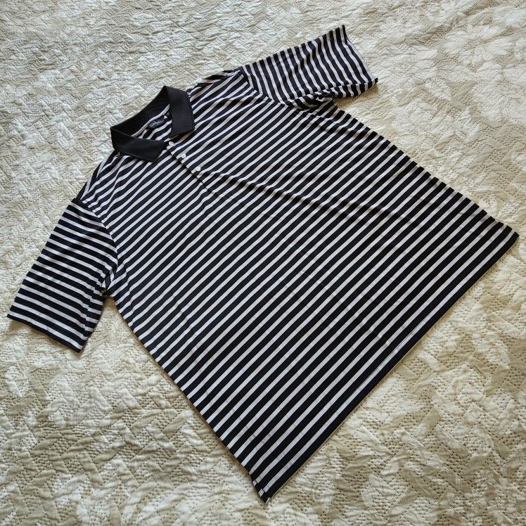 New Without Tags Walter Hagen XXL Striped Golf Short Sleeve Polo Shirt men's