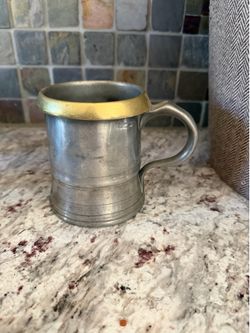 Vintage English pewter tankard