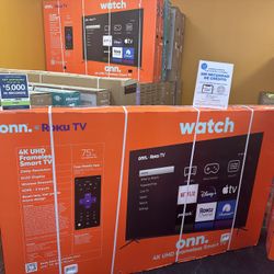 75”ONN ROKU SMART TV