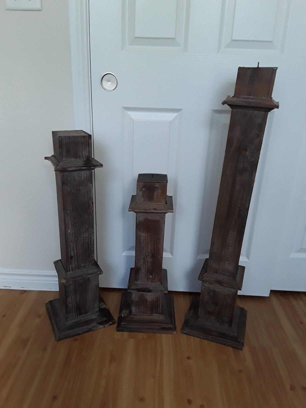 Rustic Candle Holder Set