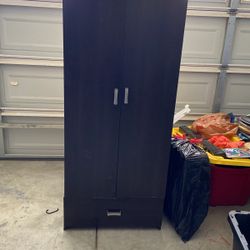 Used As A Pantry  Dark Brown All Shelves 