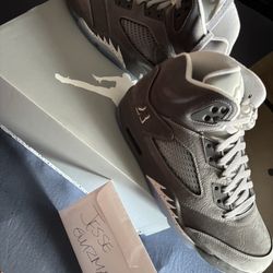 Jordan 5 wolf Grey Size 10M