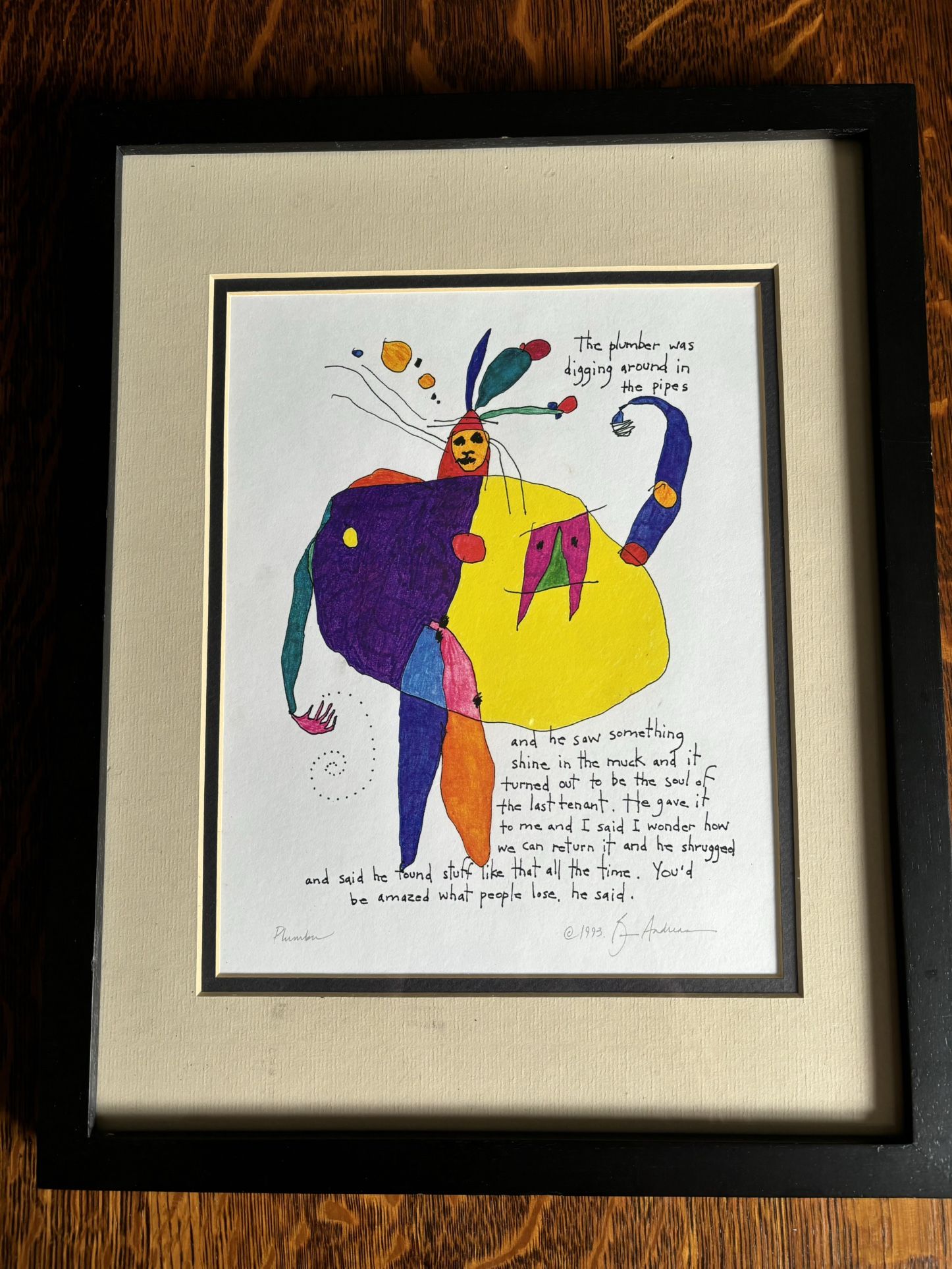 1993 Signed Brian Andreas ‘Plumber’ Print