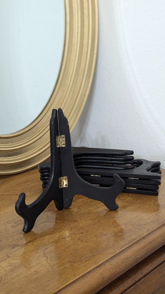 Black Wooden Display Easels