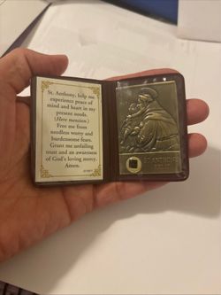 St. Anthony Of Padua: Vintage Pocket Prayer & Medal