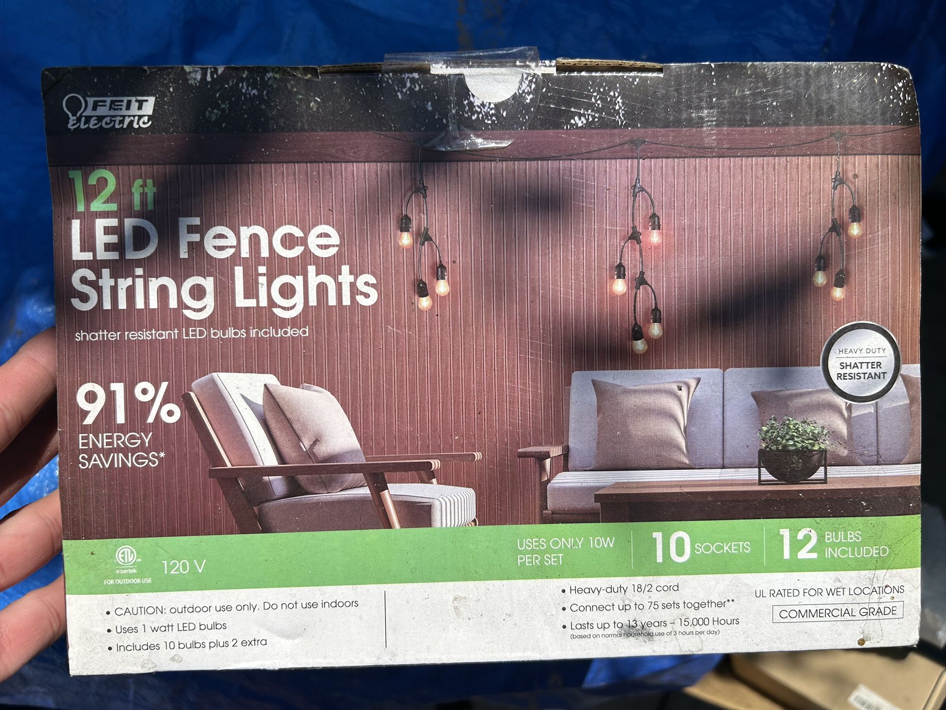 LED Fence String Lights
