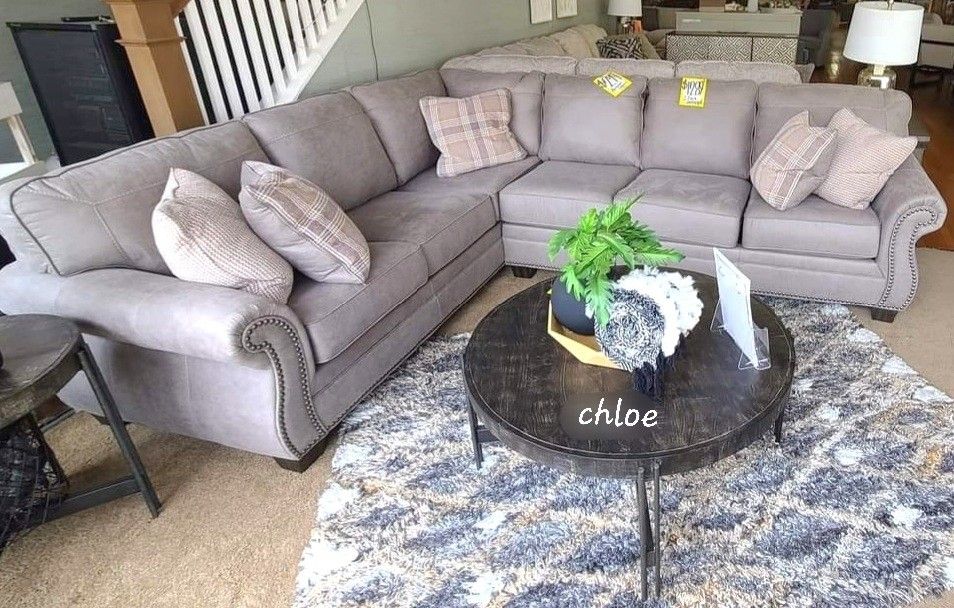 ASK FOR A DISCOUNT COUPON Olsberg Steel Gray Laf Or Raf Sectional