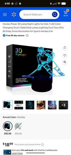 Holographic L.E.D hockey player