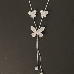 Windsor Silver butterfly necklace and earrings set #cutejewelry