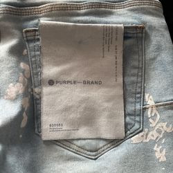 Purple jeans size 32 light blue