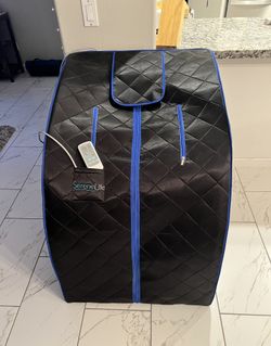 Like New! Portable Infrared Sauna w/ Chair & Heated Foot Pad